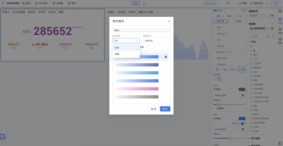 KPI 条件格式新配置一