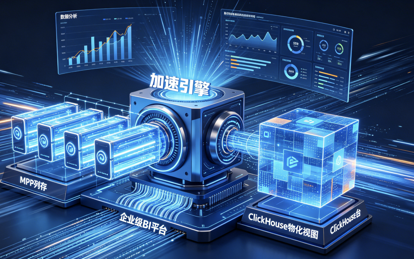 HENGSHI SENSE加速引擎架构深度解析：MPP列存与ClickHouse物化视图实战